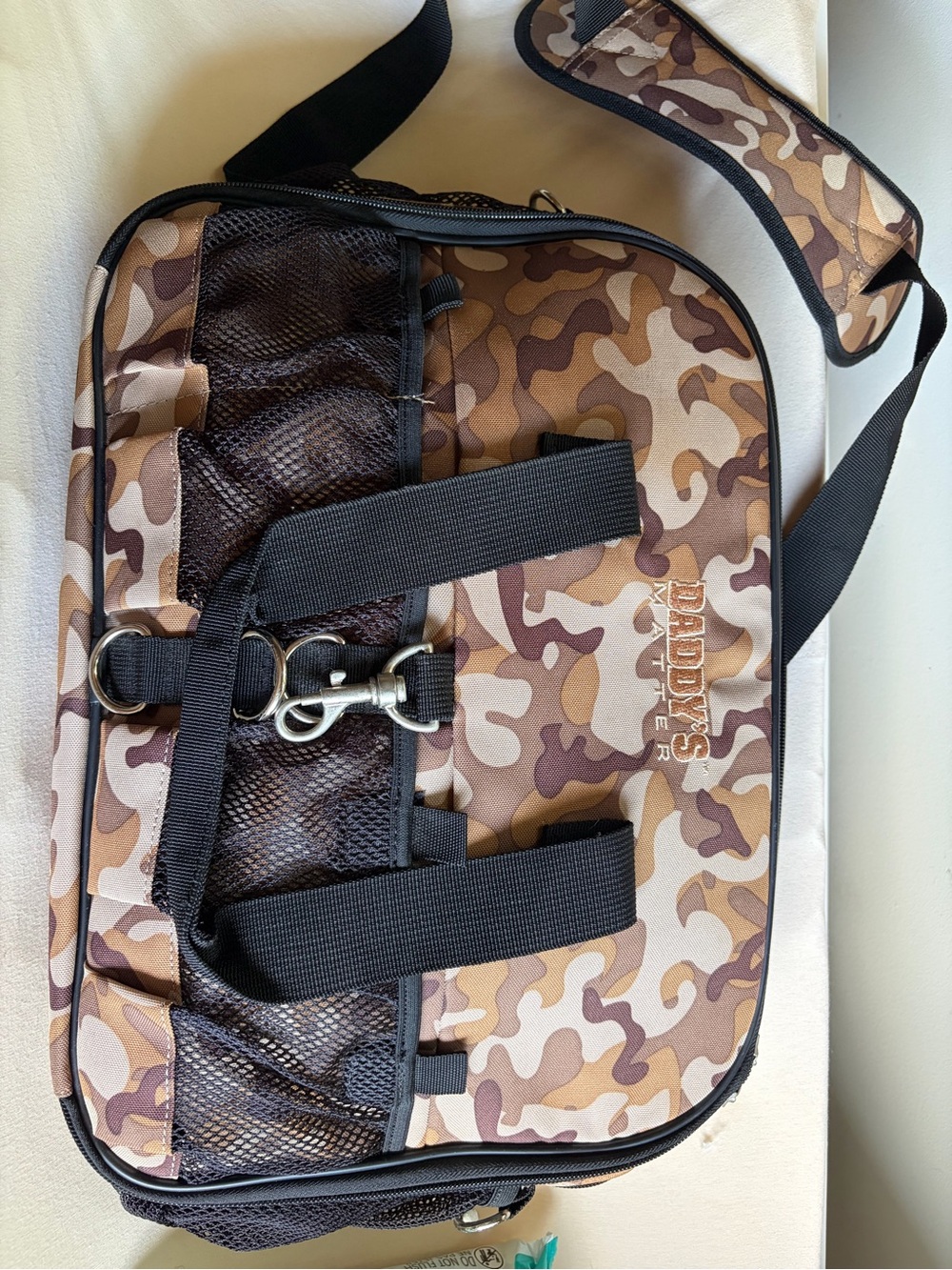 Camo Travel Messenger Bag - Brown Camouflage